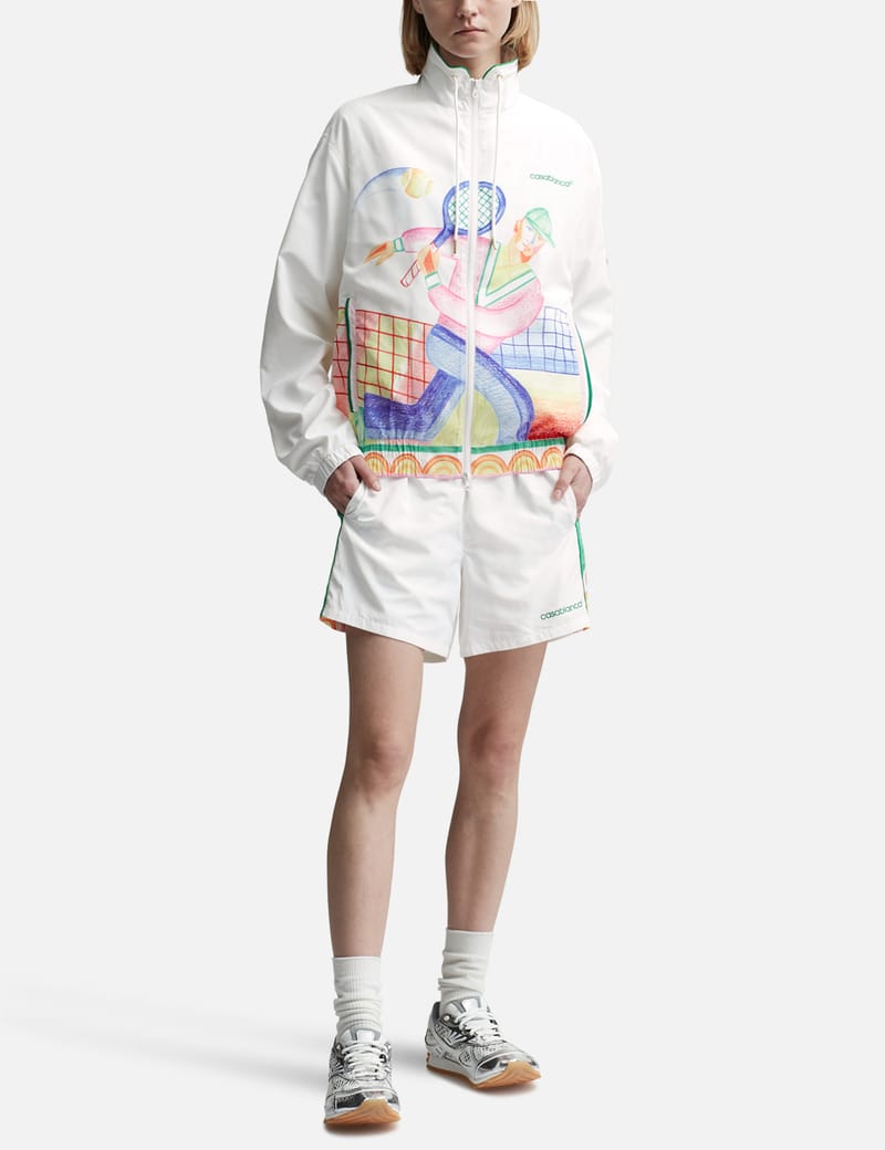 Casablanca - Crayon Print Nylon Track Jacket | HBX Casablanca - Crayon Print Nylon Track Jacket | HBX