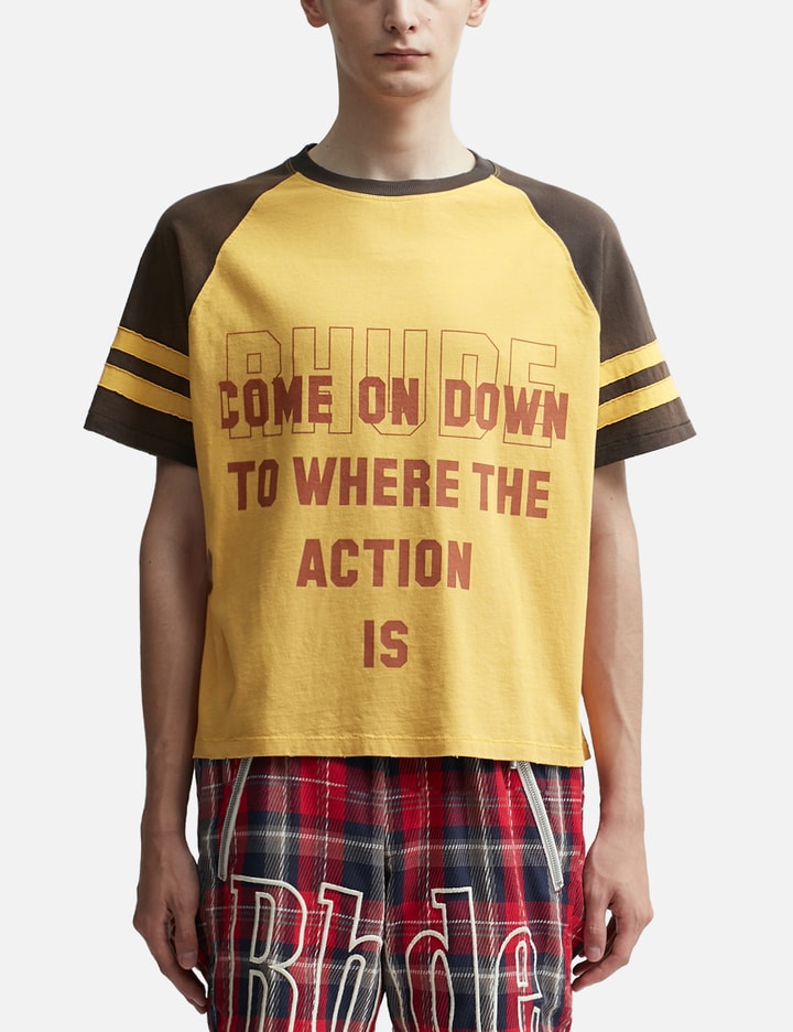 Rhude - Action Short Sleeve Raglan T-shirt | HBX