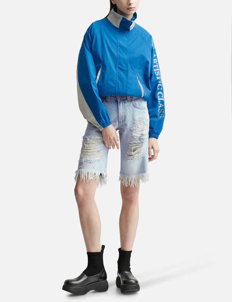 【Open Yy】 SLIT DENIM SHORTS Open YY - DISTRESSED DENIM SHORTS | HBX - Globally Curated