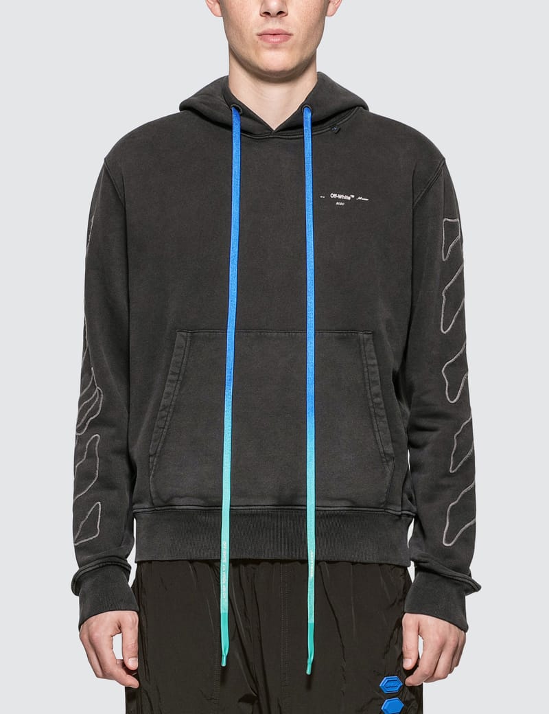 OFF-WHITE / ACRYLIC ARROWS SLIM HOODIE/パーカー/L/コットン/BLK/OMBB034F19E30010 Off-White™ - Abstract Arrows Slim Hoodie | HBX