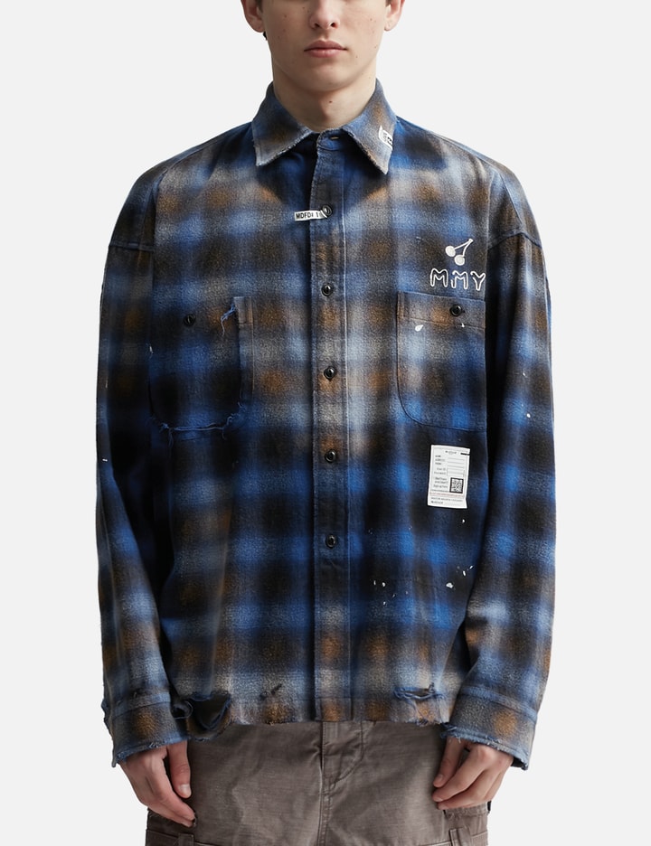 Maison Mihara Yasuhiro - Distressed Check Shirt | HBX