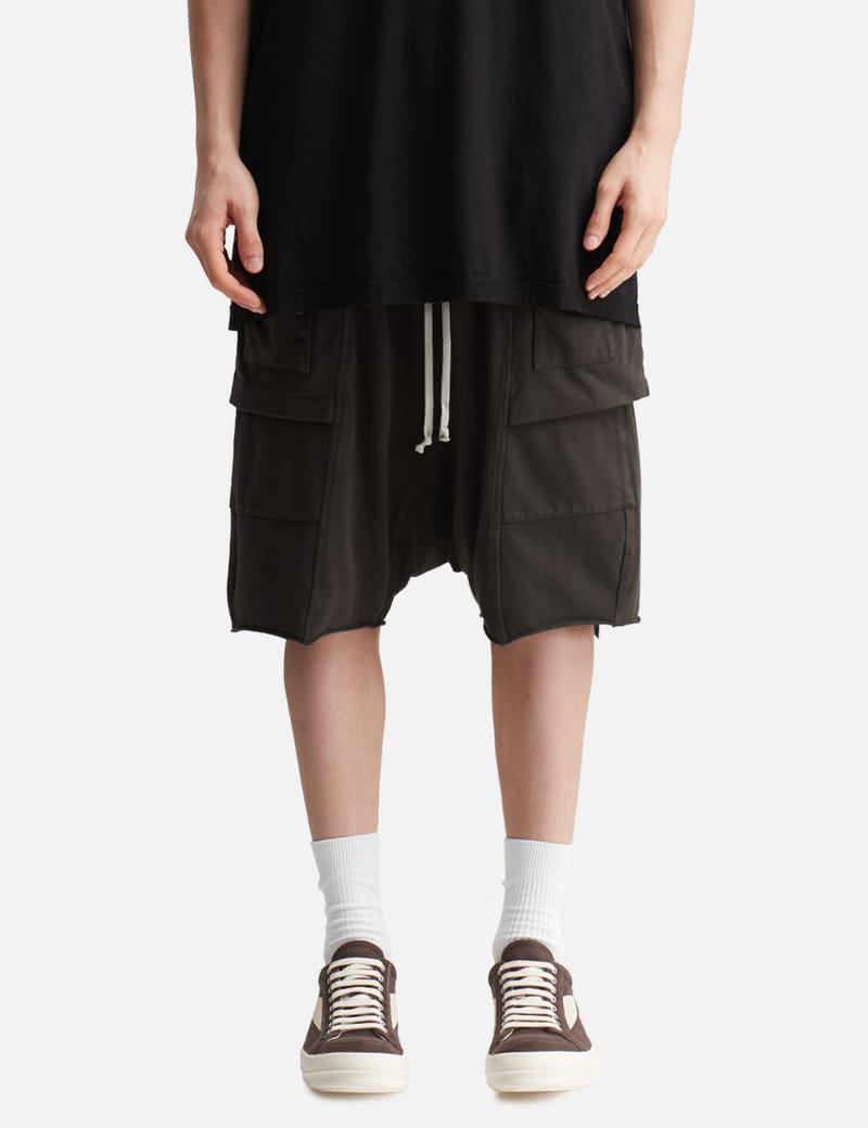 Rick Owens Drkshdw Creatch Cargo Pods - drop-crotch cargo shorts