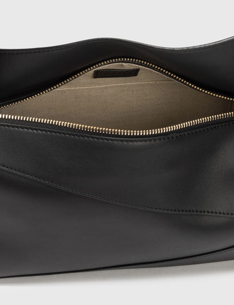 LOEWE Puzzle Leather Hobo Bag in Black | COCOON