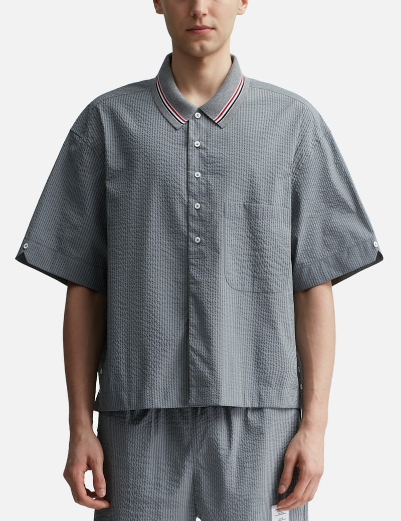 ★THOM BROWNE★ Rugby Fit RWB Stripe Short Sleeve T-Shirt Li THOM BROWNE RUGBY FIT SHORT SLEEVE TEE (MENS) – HIRSHLEIFERS