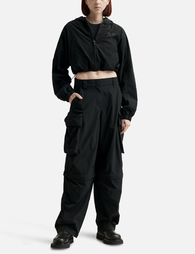 T By Alexander Wang - HOODED CROPPED ZIP JACKET | HBX