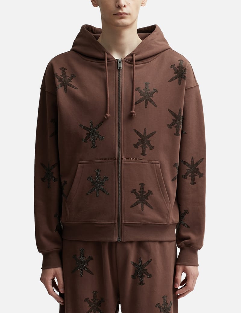 UNKNOWN - Brown Black Rhinestone Hoodie | HBX - Globally Curated