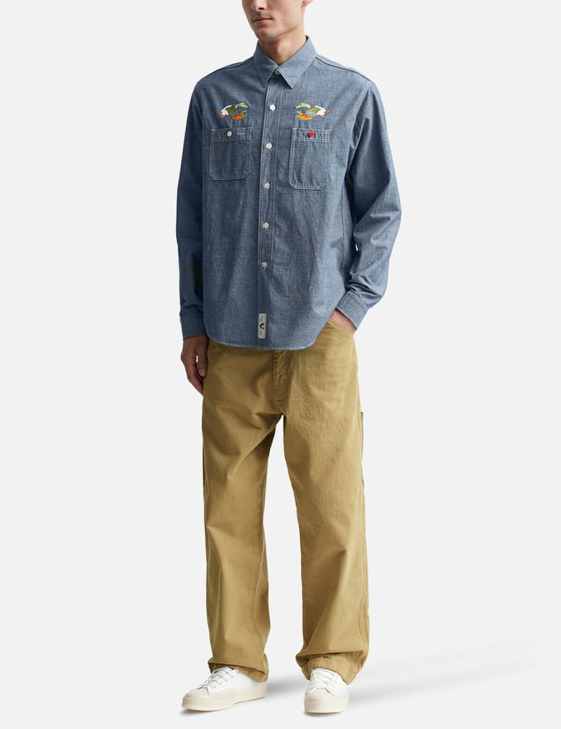 Human Made - Chambray Long Sleeve Shirt | HBX - Globally Curated