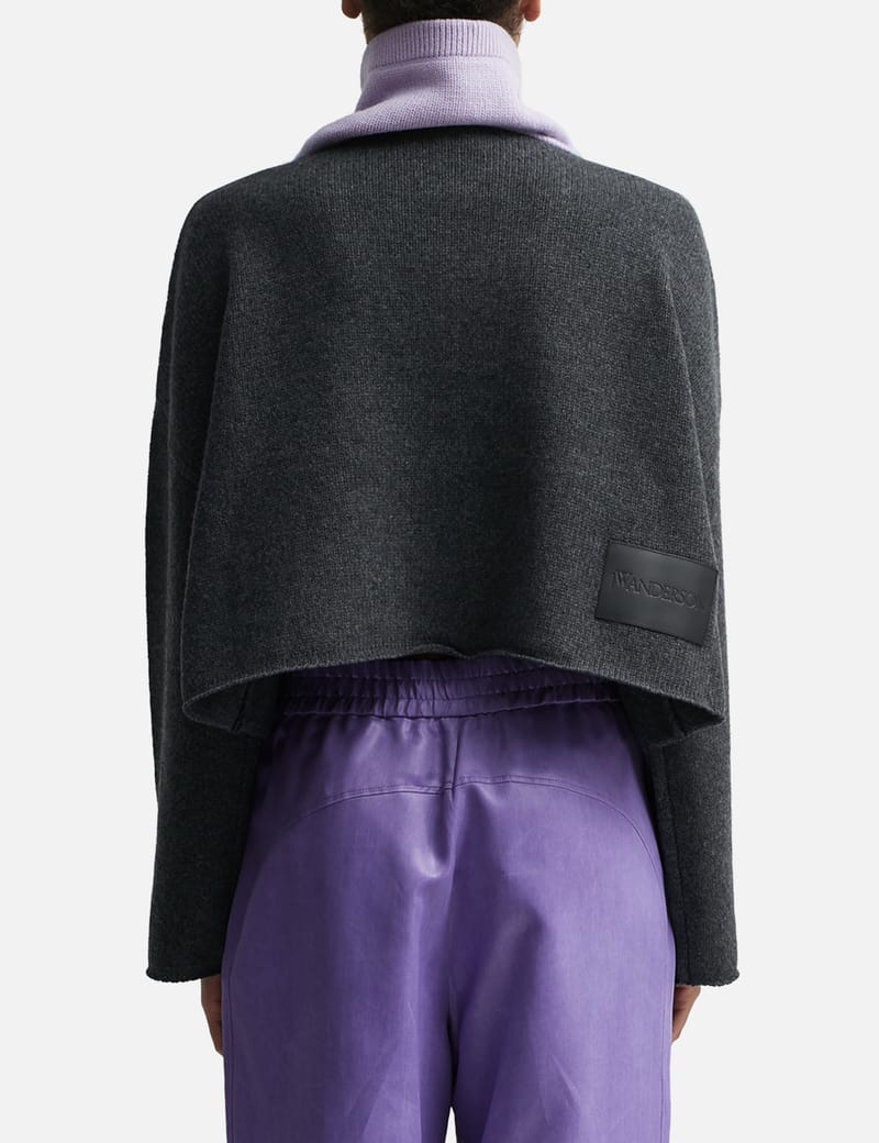 JW Anderson - CROPPED FUNNEL NECK ZIP JUMPER | HBX