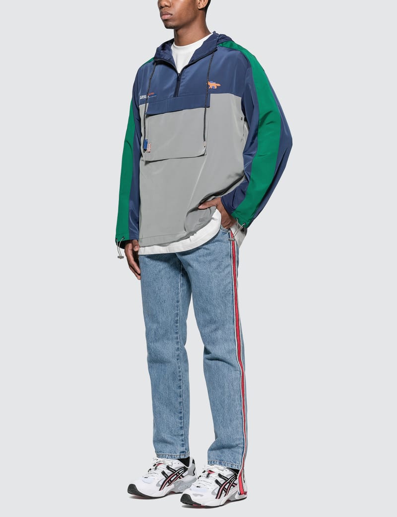 Maison Kitsuné - Ader Error X Maison Kitsune Line Zip-Up Hoodie | HBX
