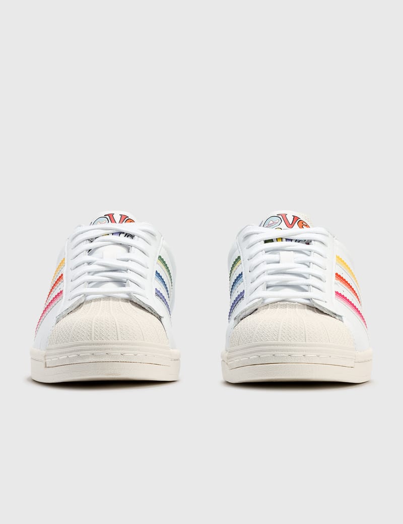 Adidas superstar best sale rainbow metallic stripes