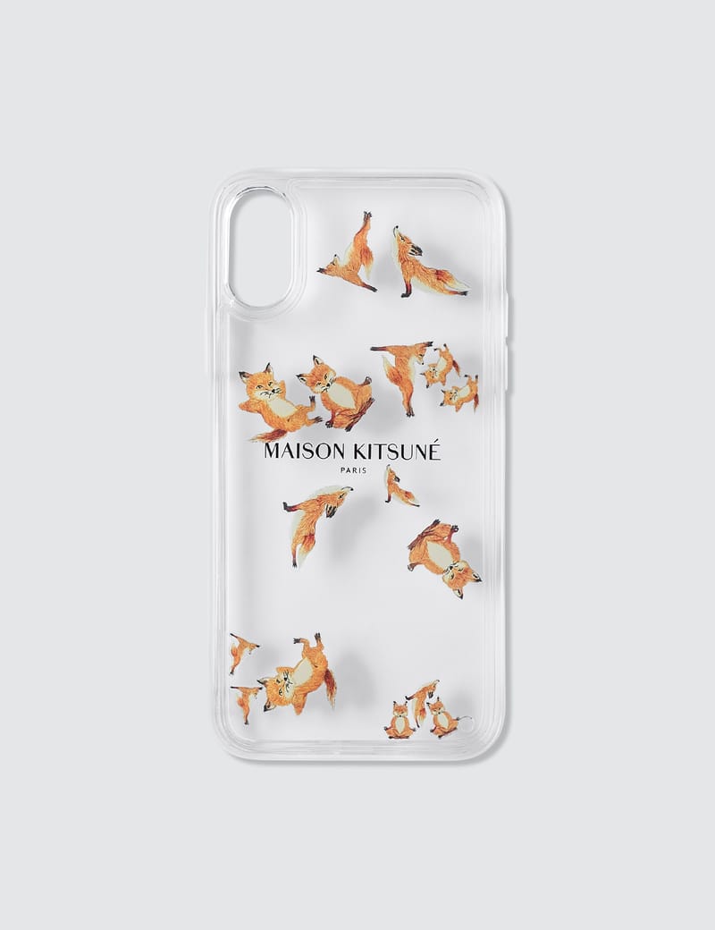 Maison Kitsuné - Aqua Yoga Fox iPhone X Case | HBX - Globally