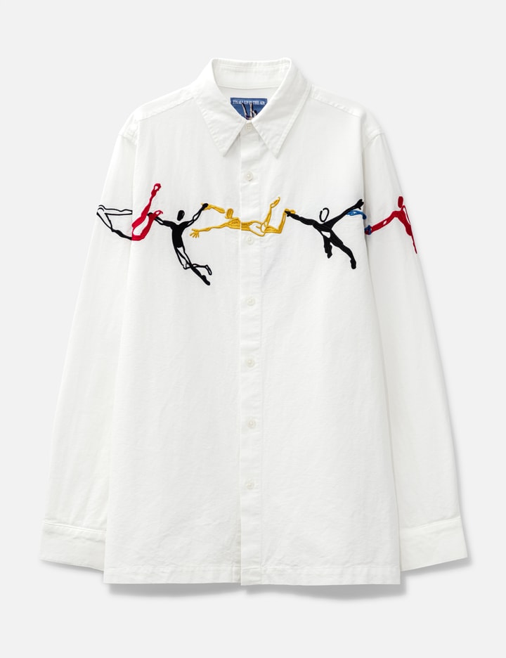 Button Up Figure KidSuper - Embroidered Figures Button-Up | HBX