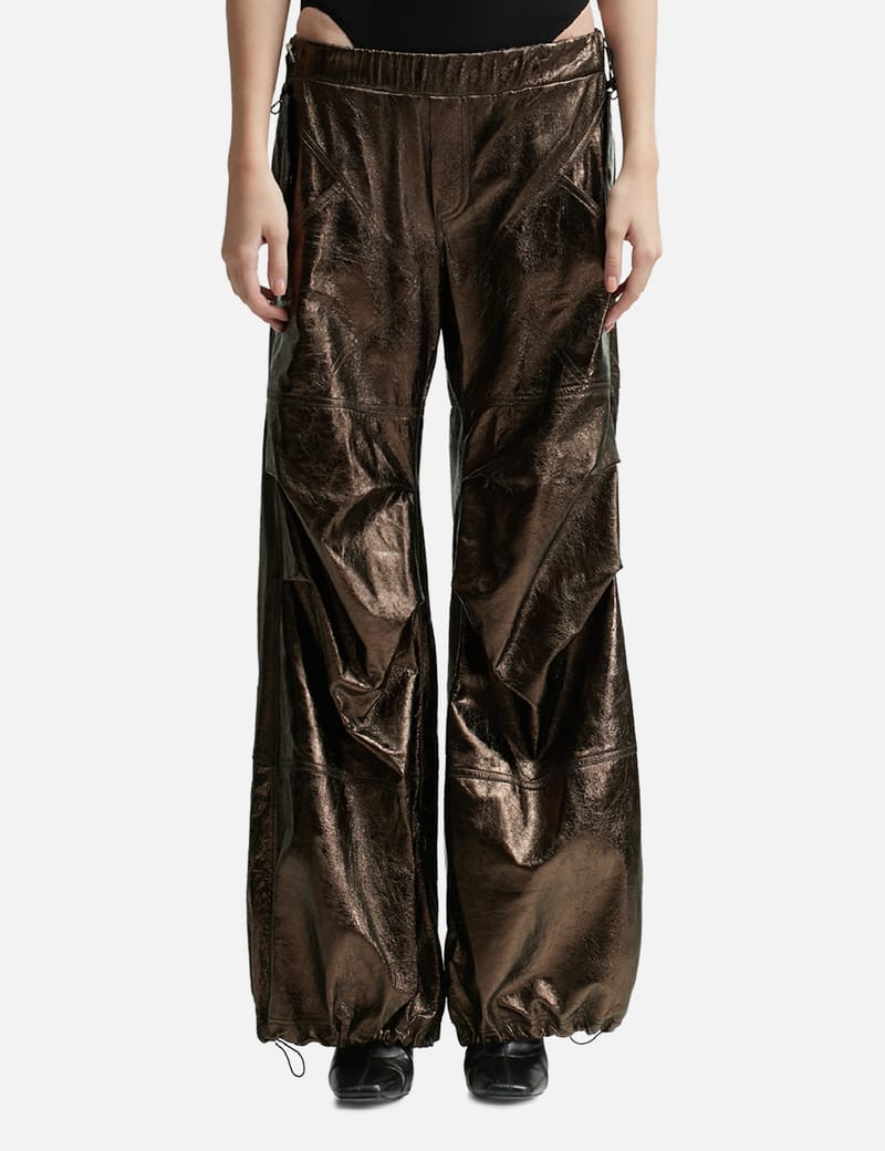 GHIDØRAH CHAØS LEATHER CARGO PANTS