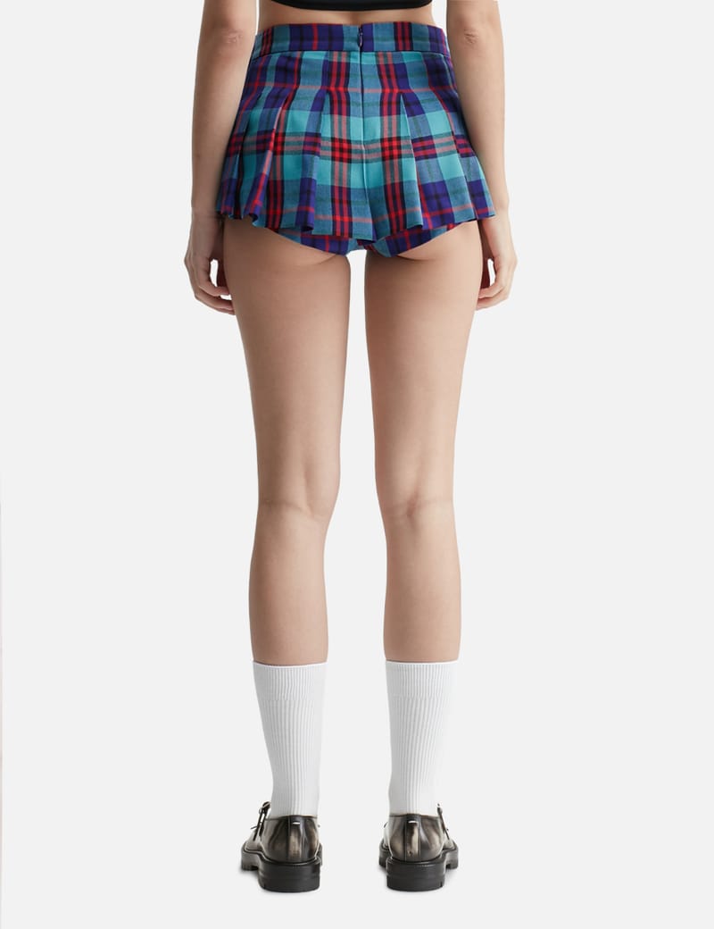 pushBUTTON - Check Side Folded Pleats Skort | HBX - Globally