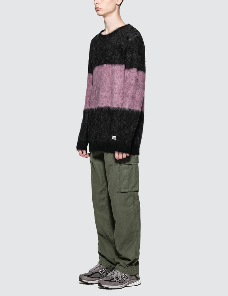 Wacko Maria - Striped Mohair Sweater | HBX - Globally Curated