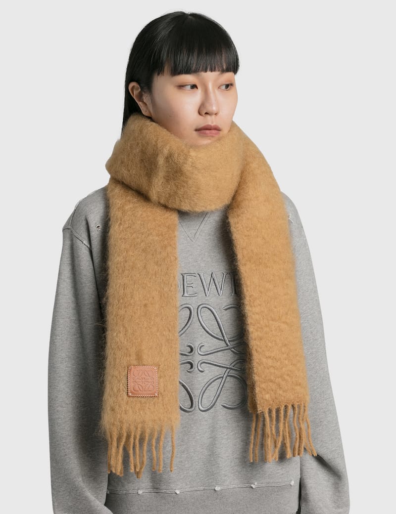 LOEWE モヘア　スカーフ スカーフ（モヘア＆ウール）​ ホワイト - LOEWE