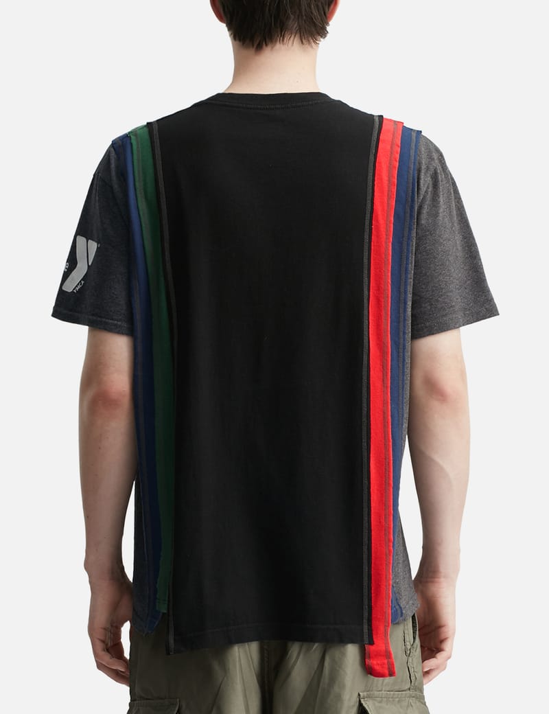 Needles 7 Cut Wide T-Shirt - College - Reworked vintage patchwork