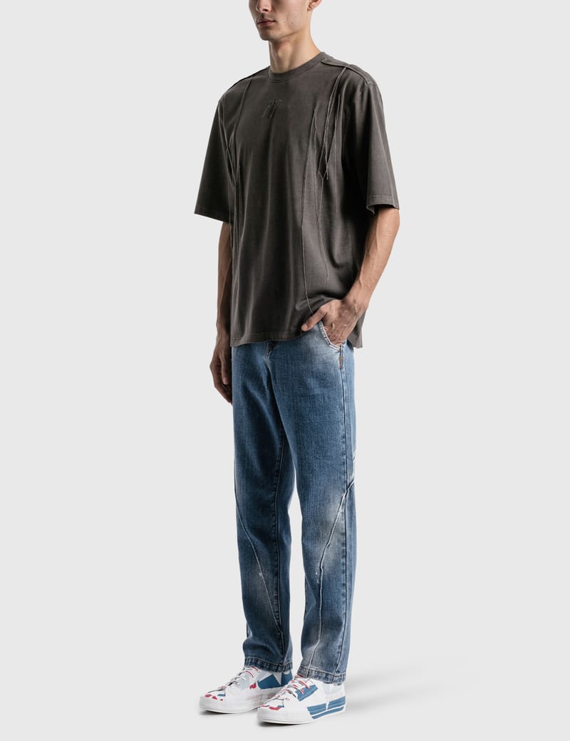 ★ADERERROR★ Needle logo tshirt Charcoal Ader Error - Ader Logo T-shirt | HBX - Globally Curated