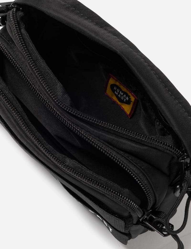 Human Made Military Pouch Mini - 光沢ナイロン製の横型ミニポーチ