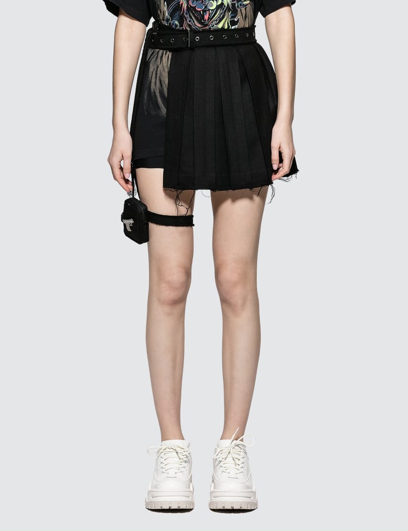 Hyein Seo - Wool Skirt With Garter Belt | HBX - Globally Curated