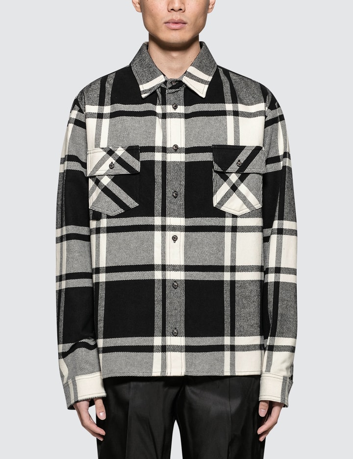 OffWhite™ Stencil Flannel Shirt HBX HYPEBEAST 為您搜羅全球潮流時尚品牌