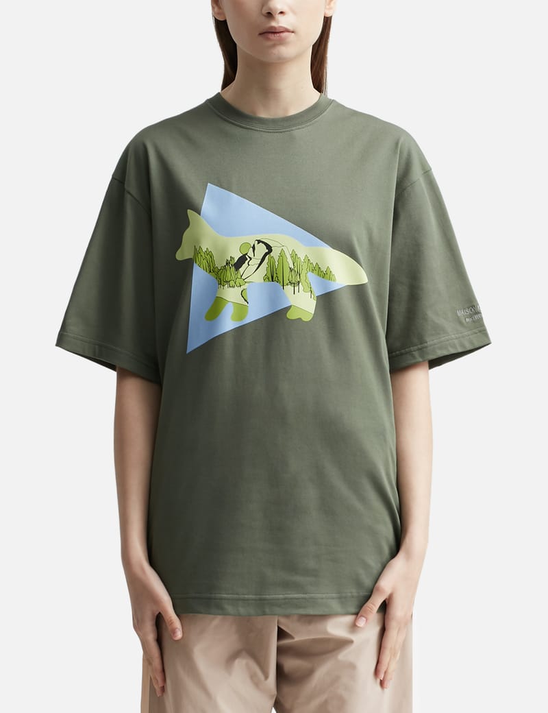 AND WANDER × MAISON KITSUNÉ ドライ コットン Tee 全国総量無料で