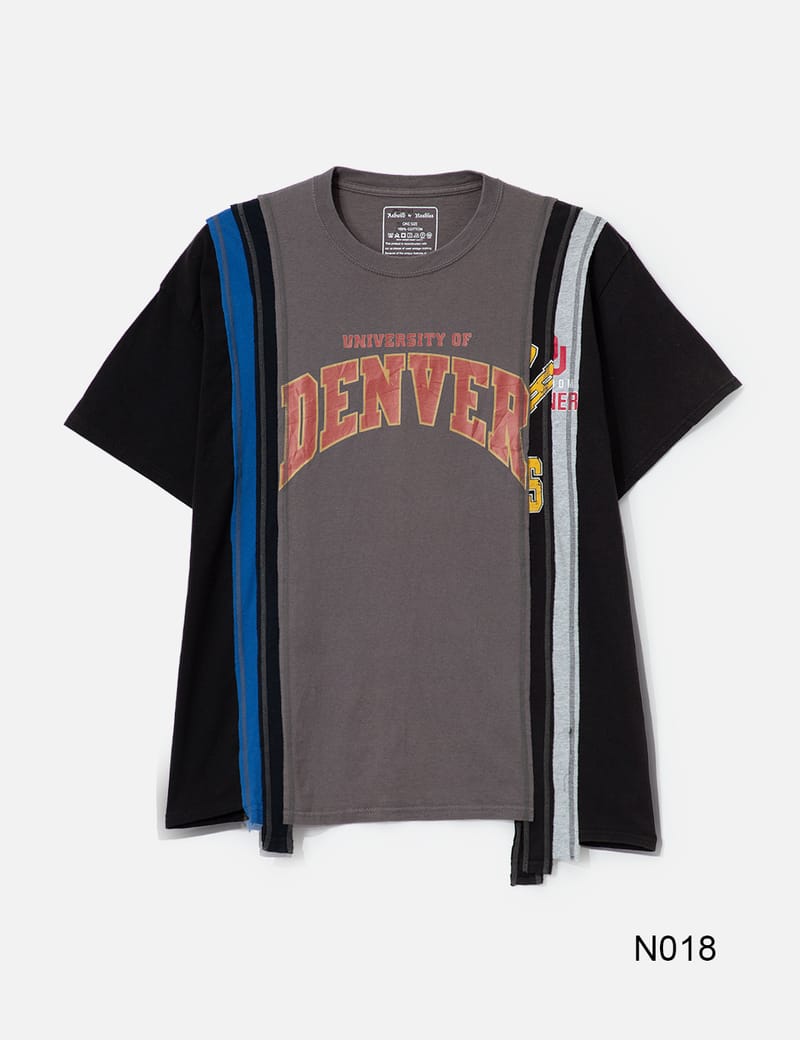 Needles 7 Cut Wide T-Shirt - College - Reworked vintage patchwork
