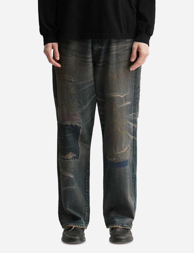 NEIGHBORHOOD Savage Denim DP Wide Pants - 12oz selvedge 靛藍復古寬