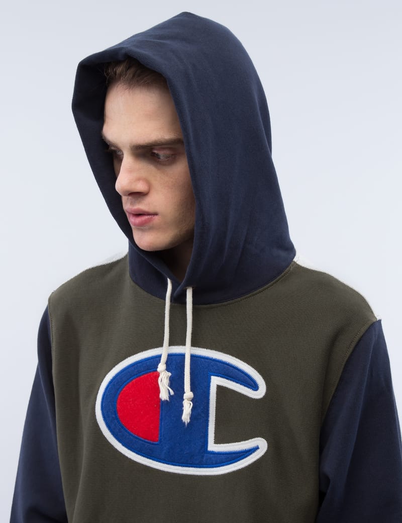 Tri color champion on sale hoodie