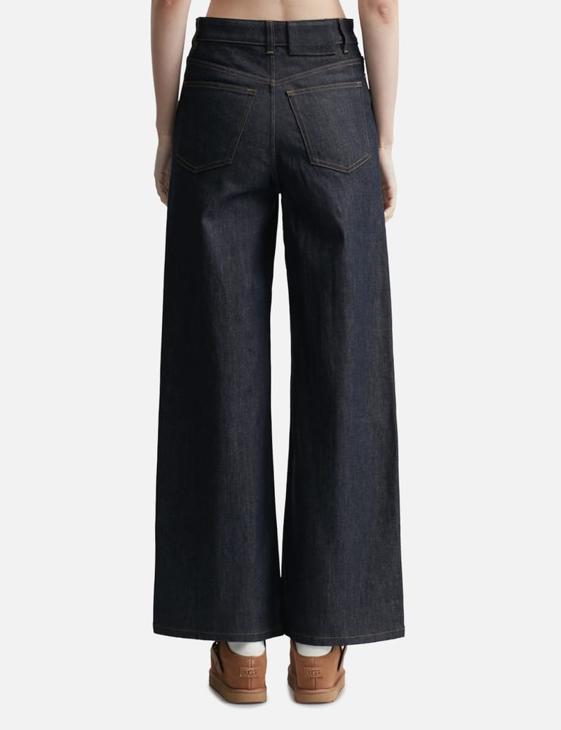 A.P.C. Clyde Jeans - High-rise loose fit indigo Japanese raw denim