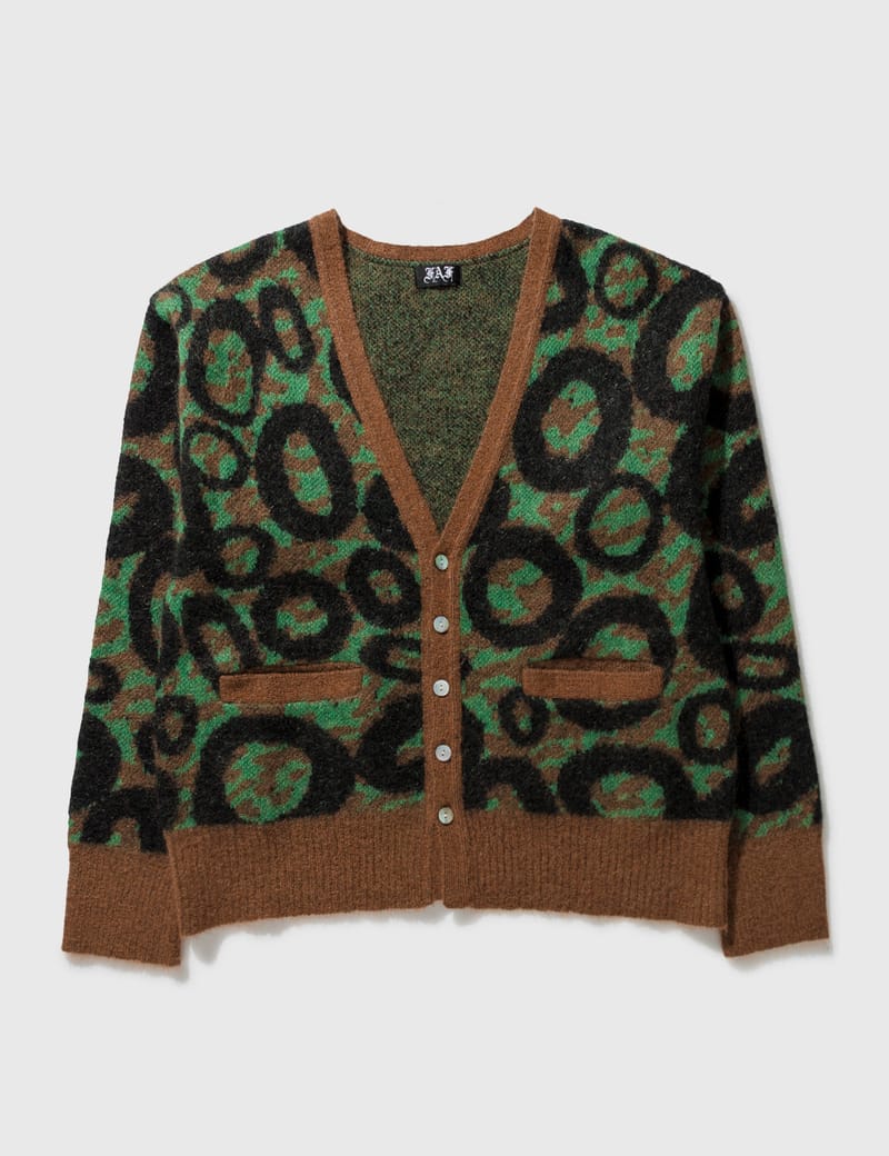 sacai x KAWS / Jaqcuard Knit Cardigan | www.jarussi.com.br