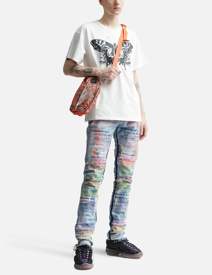 Who Decides War - Roygbiv Scripture Denim Jeans | HBX