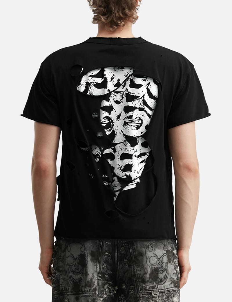 THUG CLUB Dead Inside Double Layer T-Shirt - oversized distressed