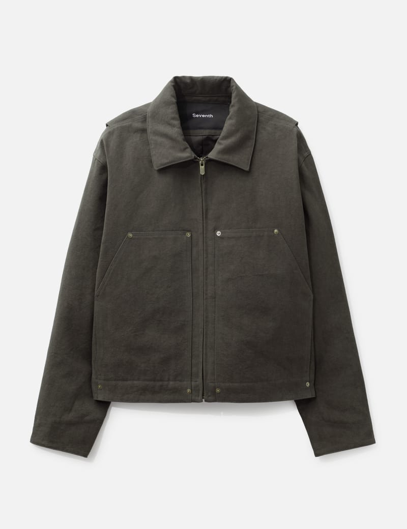 Seventh Worker Jacket - A lightly padded cotton jacket in soil