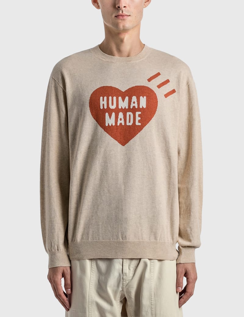 HUMAN MADE Heart Knit Sweater “Beige”