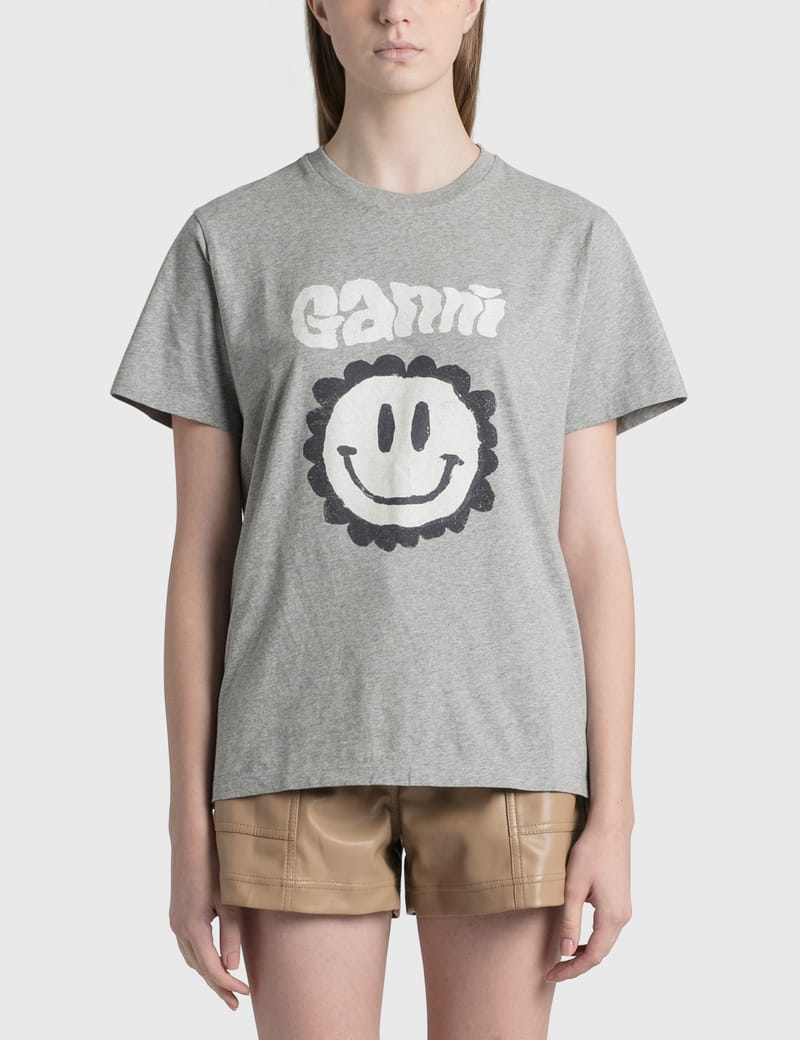 Ganni - Smiley Logo T-shirt | HBX - Globally Curated Fashion and