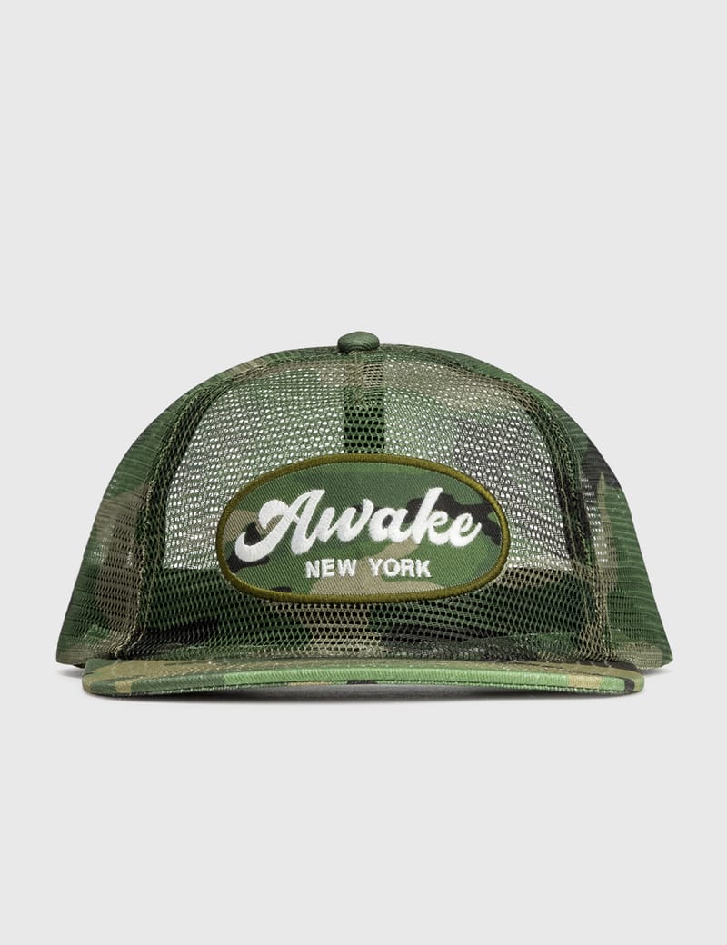 Awake NY - LOGO PATCH MESH TRUCKER HAT | HBX - Globally Curated