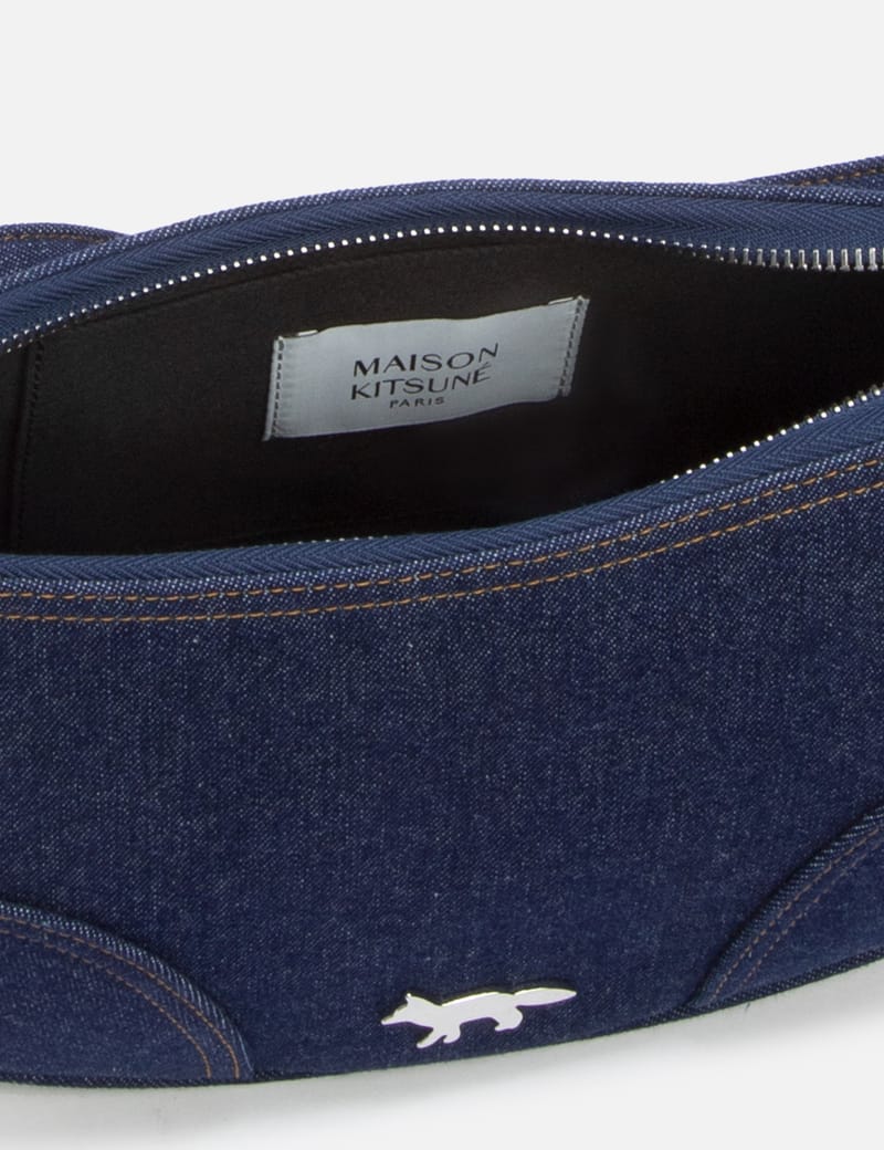 Maison Kitsune ■ Boogie Moon Bag Denim - INDIGO Maison Kitsuné - Boogie Moon Bag Denim | HBX - Globally