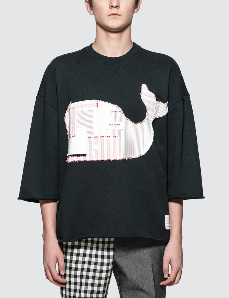 Thom Browne - Boxy Cut Off S/S T-Shirt | HBX - Globally