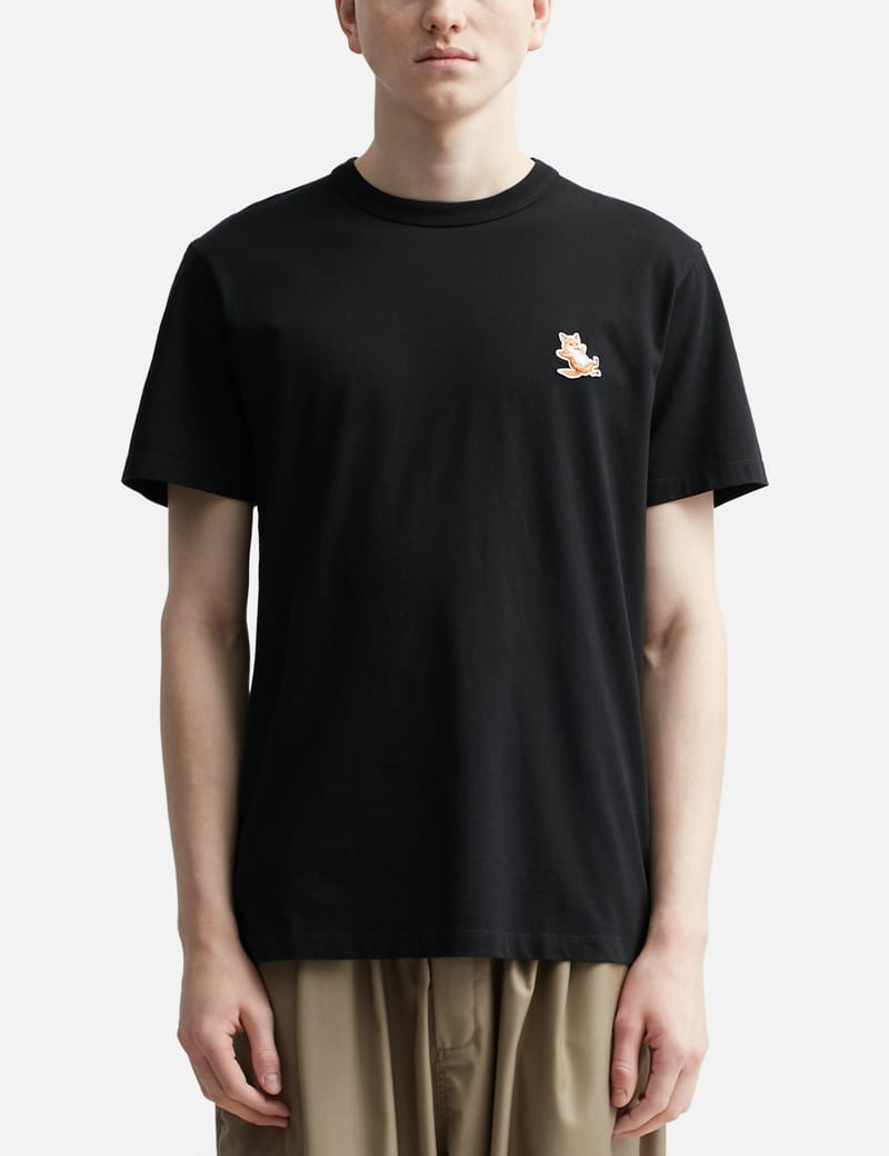 ★【MAISON KITSUNE】★Chillax Fox Patch Classic T Blac.k★ Maison Kitsuné - Chillax Fox Patch Classic T-shirt | HBX