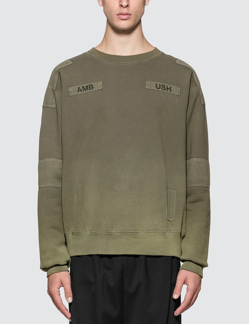 トップス AMBUSH patchwork sweatshirt olive AMBUSH patchwork sweatshirt olive（Ambush Panel Hoodie）