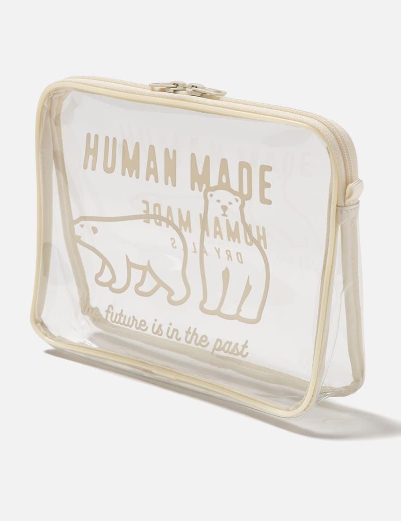 Human Made PVC Pouch - Clear zip pouch with strap and graphic logo