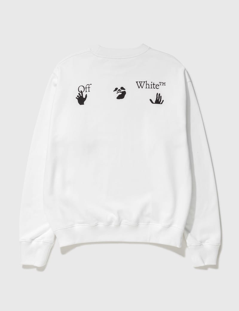 Off white crew neck sweater sale