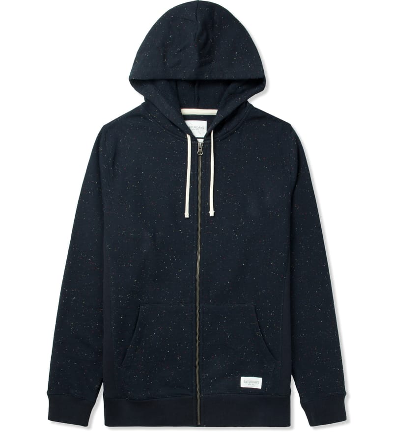 Saturdays Nyc - Black JP Zip-Up Hoodie | HBX