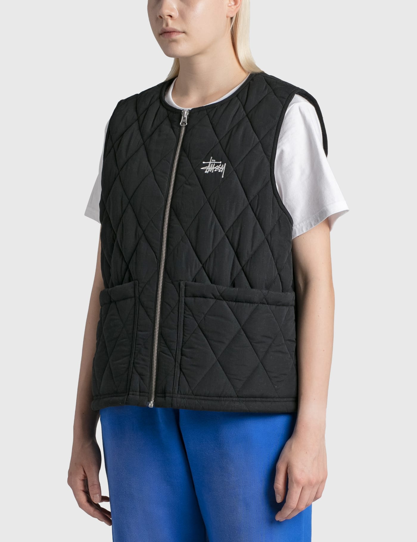 Stüssy - Diamond Quilted Zip-Up Vest | HBX - Globally Curated