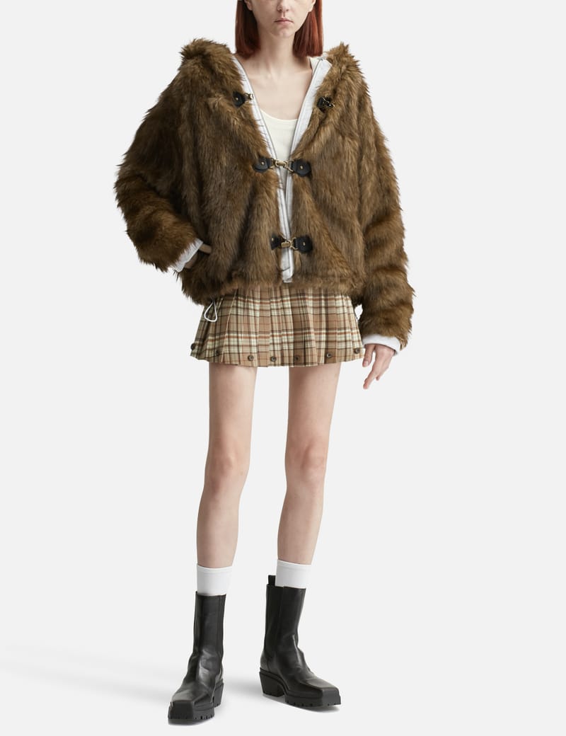 Glowny Moor Reversible Fur Jacket - コットンとフェイクファーの