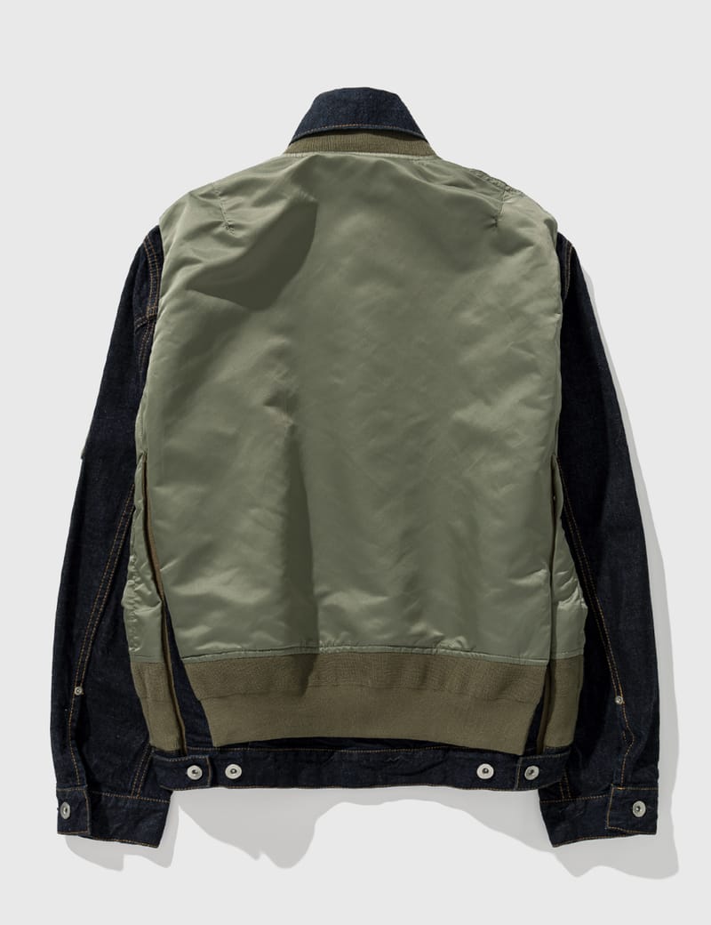 Sacai - Nylon Twill Mix Blouson Jacket | HBX - Globally Curated