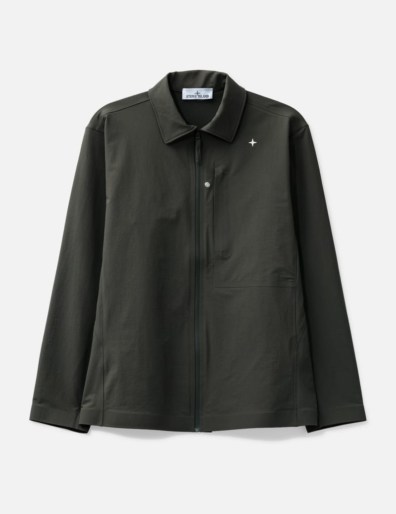 Stone オーバーサイズシャツジャケットOlive Stone Island - Double Pocket Button Over Shirt | HBX