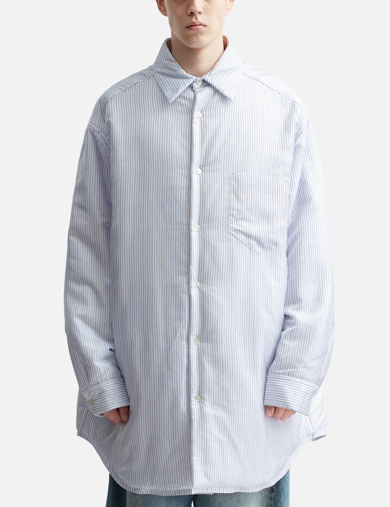 トップス Maison Martin Margiela blue striped Striped shirt in blue - Maison Margiela | Mytheresa