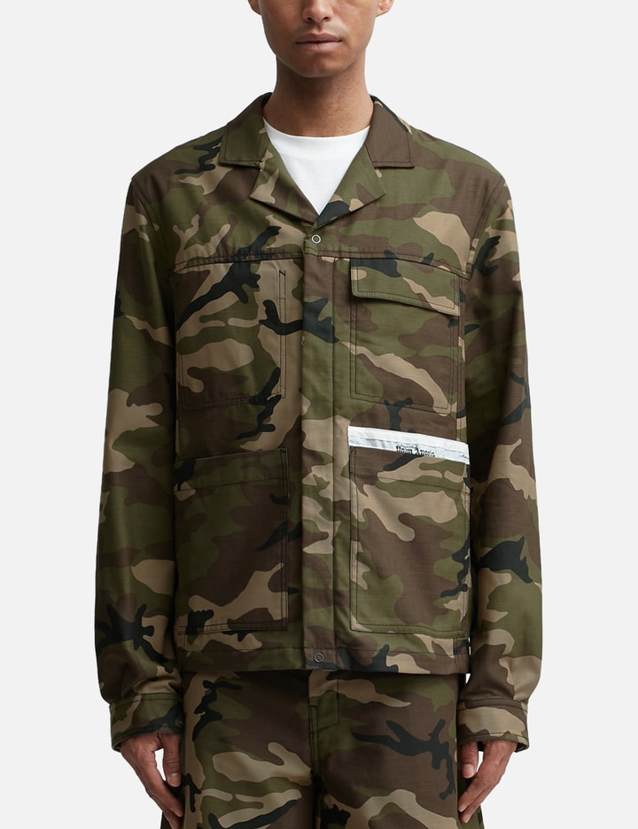 Palm Angels Camo Classic Logo Oversize Tee Military